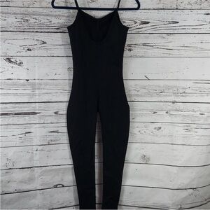 American apparel black spaghetti strap jumpsuit